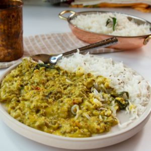 mung bean dal with buttermilk curry