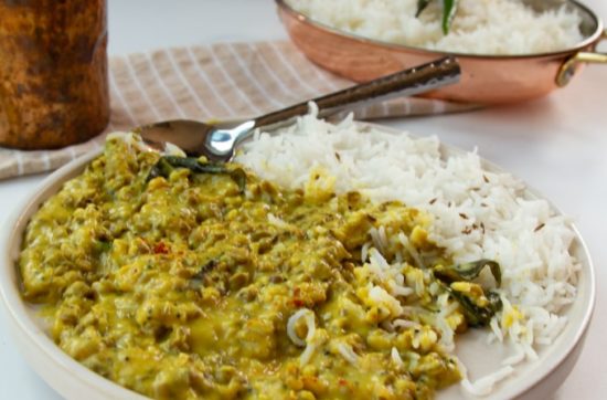 mung bean dal with buttermilk curry