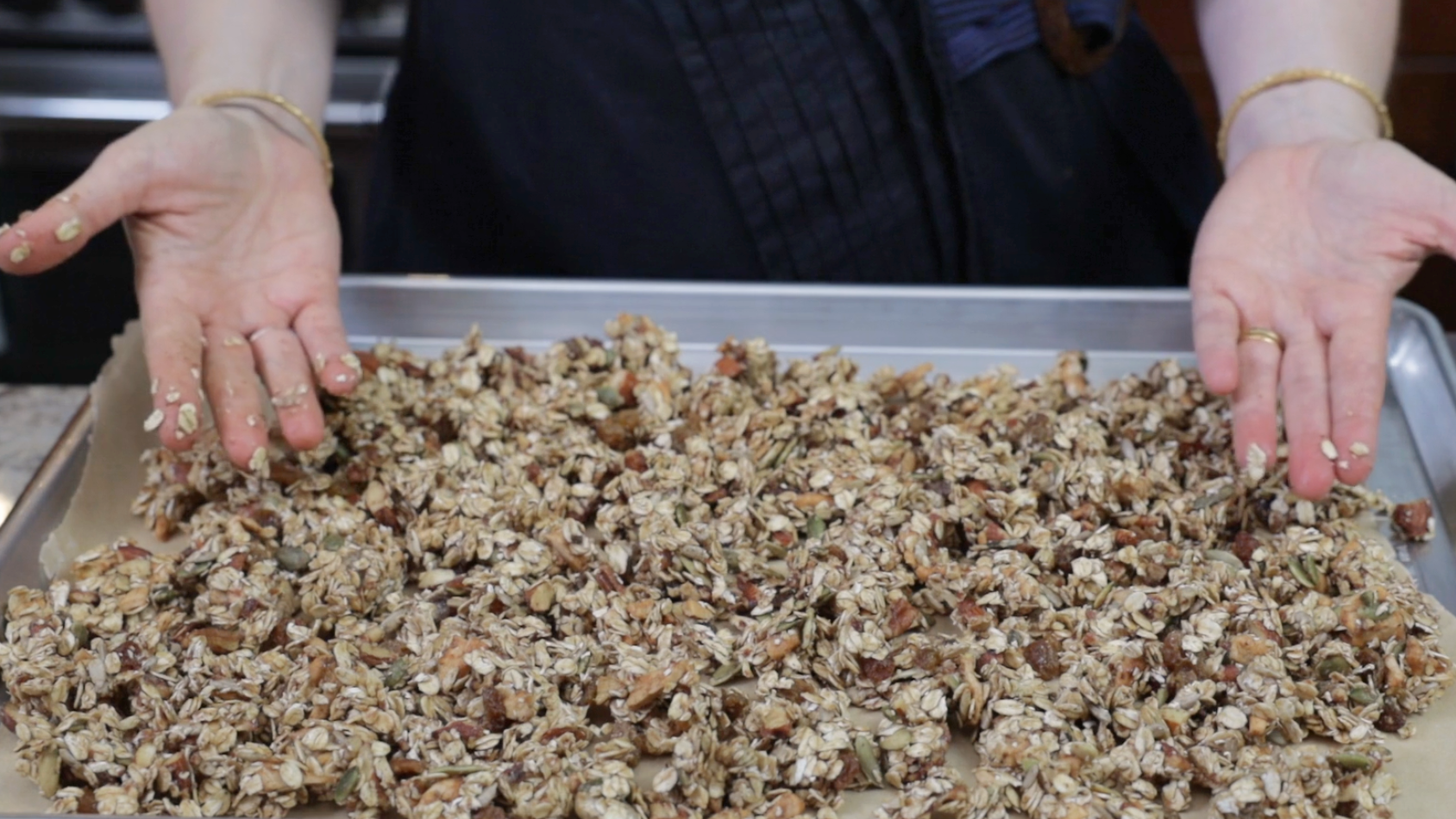 ayurvedic granola in parchment paper